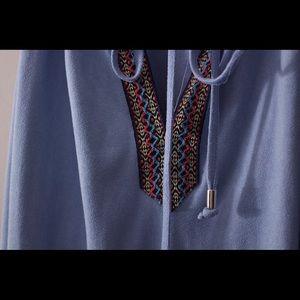 suede sky blue halter sundress